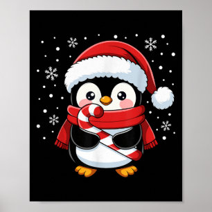 Pingvin jul sockerdrickor vinter småbarn flicka B Poster