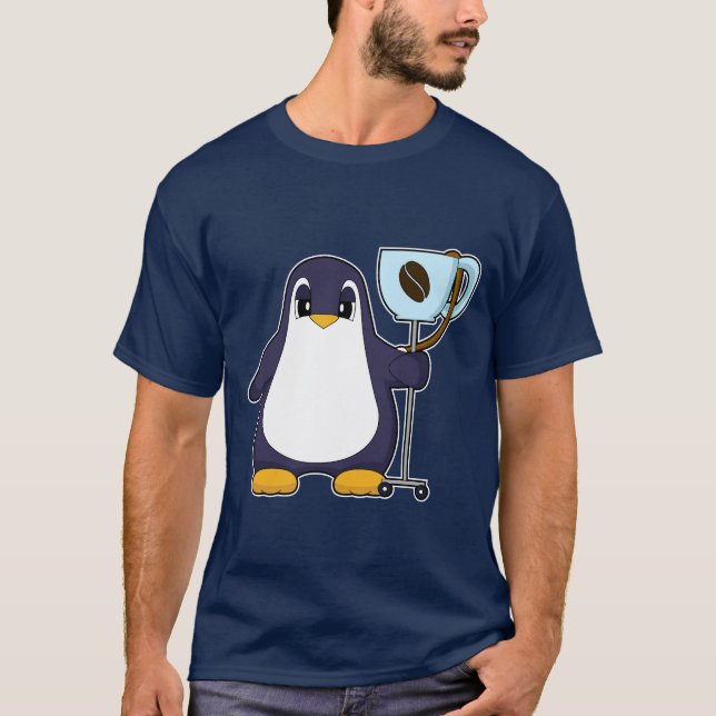 Pingvin kaffemugg t shirt (Framsida)