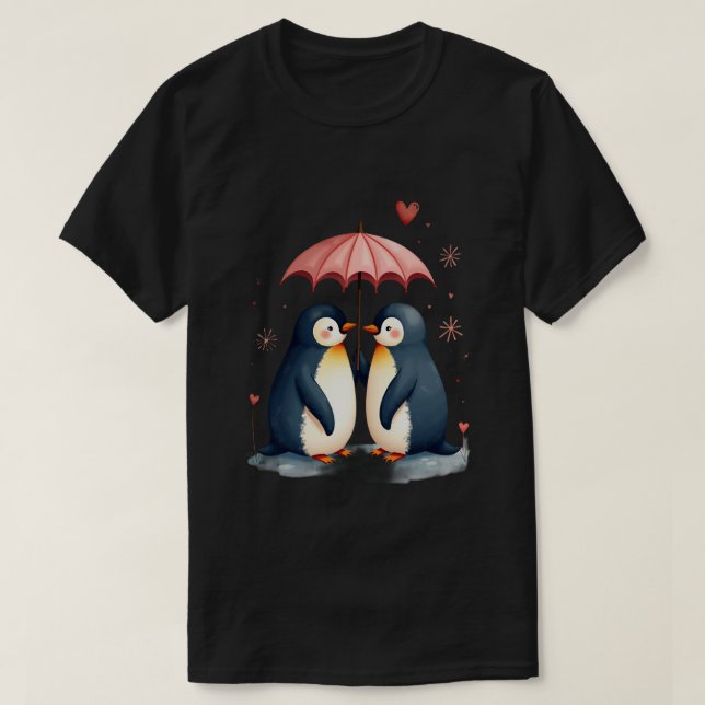 Pingvin kärlek t shirt (Design framsida)
