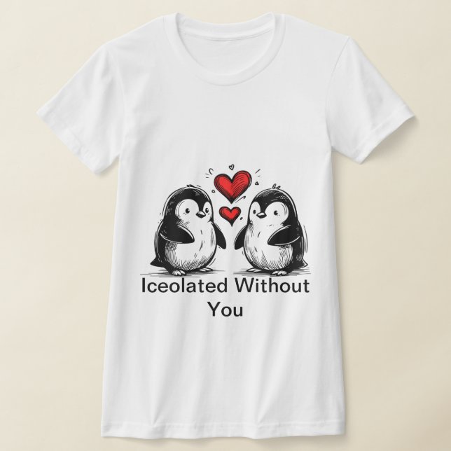 Pingvin kärleksparad t shirt (Laydown)