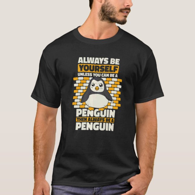 Pingvin Kung Pingvin Djur   T Shirt (Framsida)