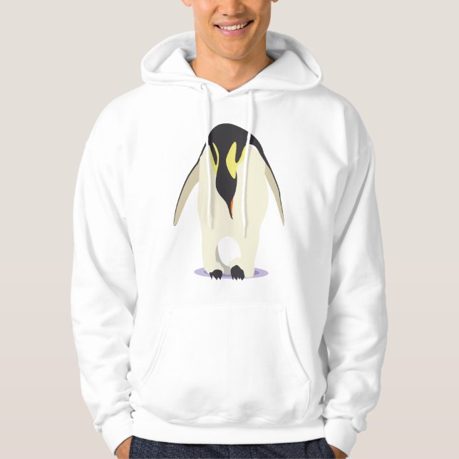 Pingvin med ägget hoodie (Framsida)