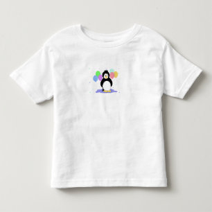 Pingvin med färgglada ballonger t shirt