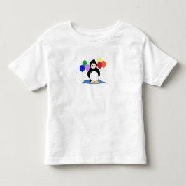 Pingvin med färgglada ballonger t shirt