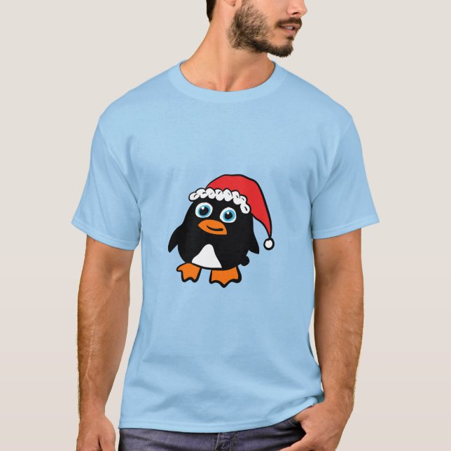 Pingvin med julmössa t shirt (Framsida)