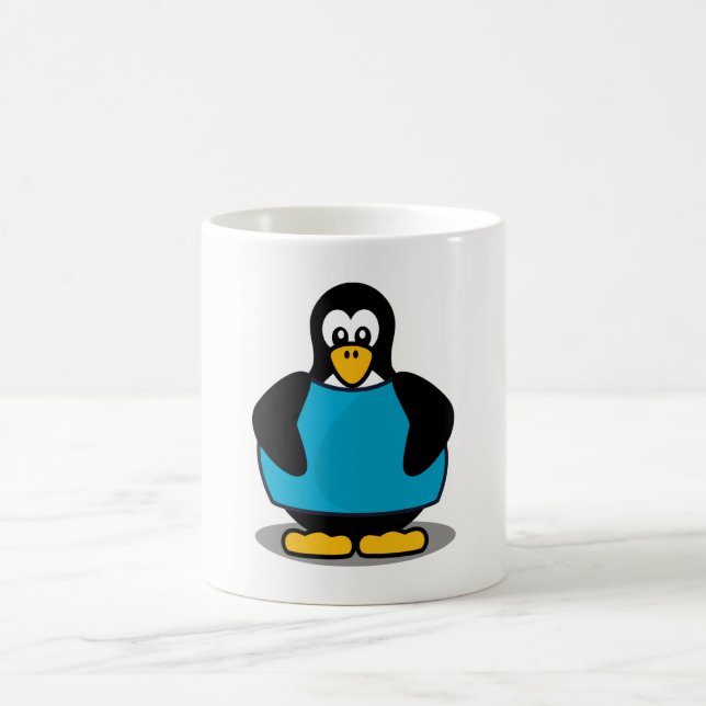 Pingvin med skjorta kaffemugg (Center)