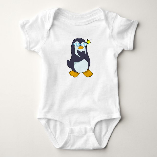 Pingvin med solglasögon t shirt (Framsida)