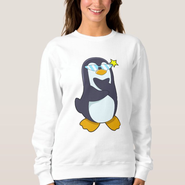 Pingvin med solglasögon t shirt (Framsida)