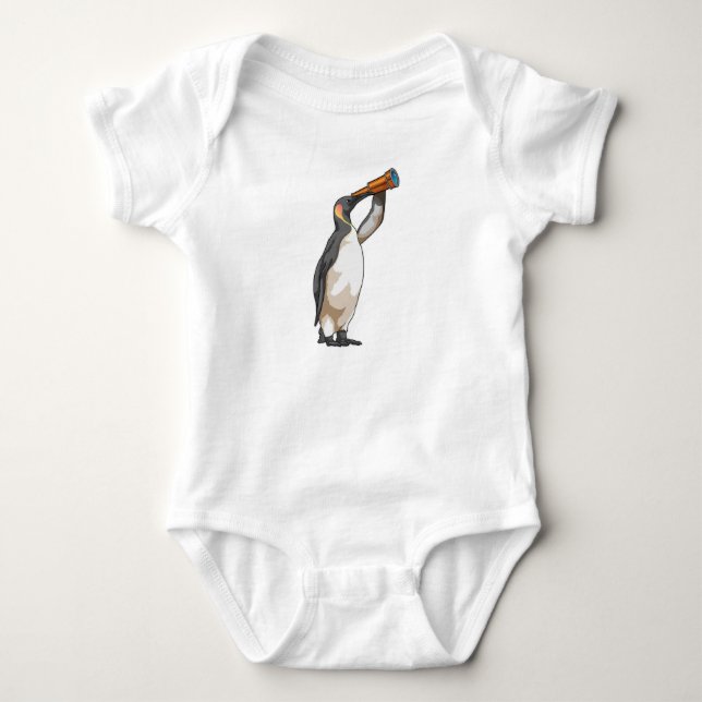 Pingvin med teleskop t shirt (Framsida)