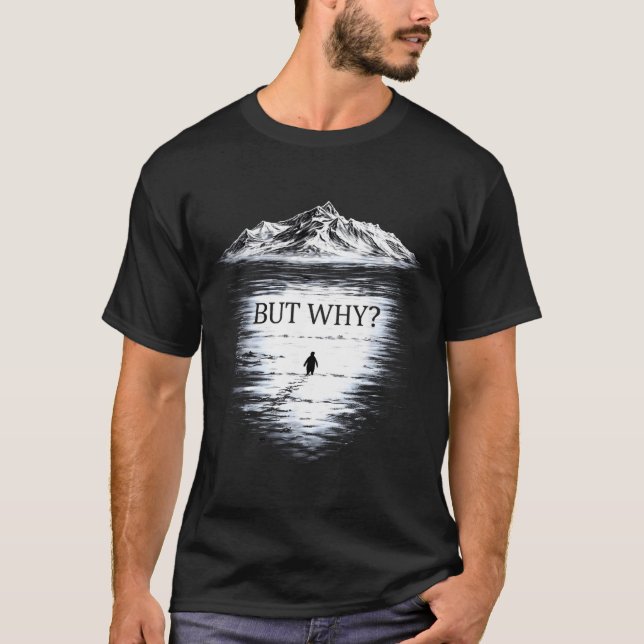 Pingvin men varför  t shirt (Framsida)