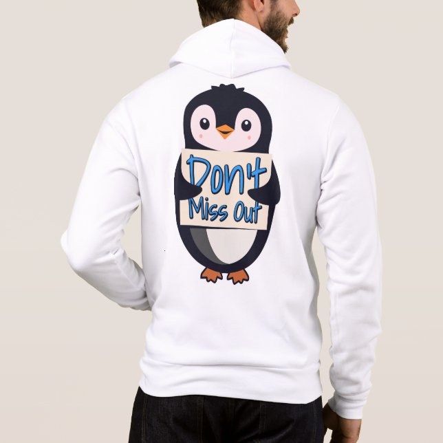 Pingvin - Missa Inte Ut Skylt T Shirt (Baksida)