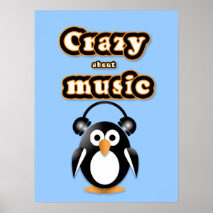Pingvin musik fan poster
