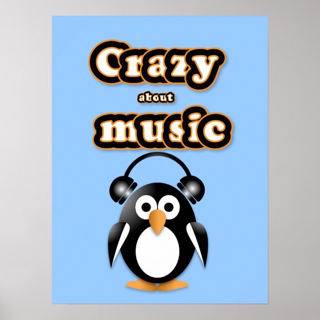 Pingvin musik fan poster (Framsidan)