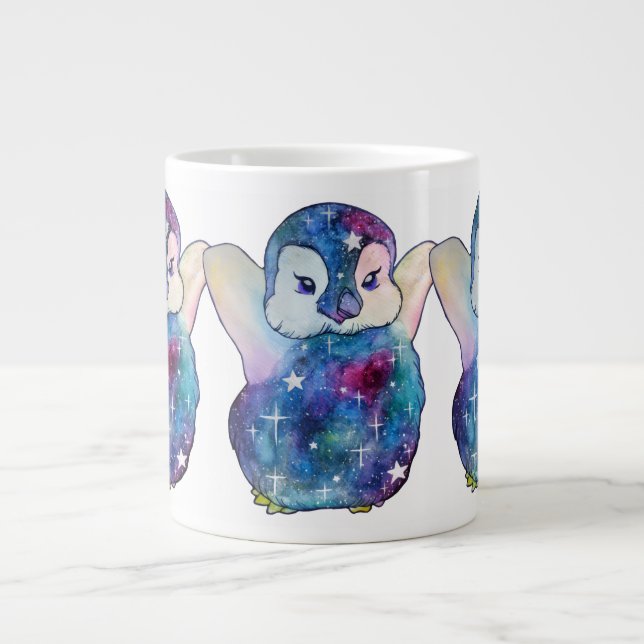 Pingvin namngiven Button Jumbo Mugg (Framsidan)