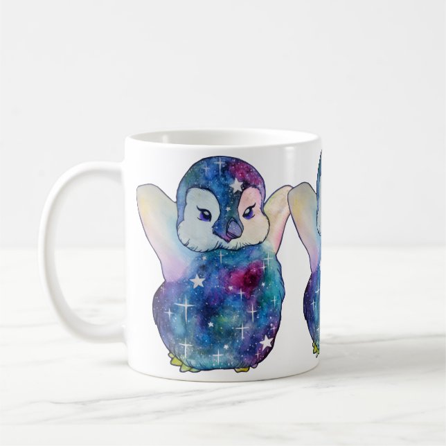 Pingvin namngiven Button Kaffemugg (Vänster)