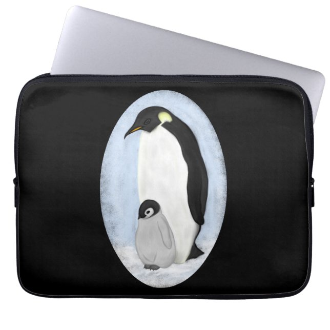 Pingvin och baby laptop sleeve (Framsidan)