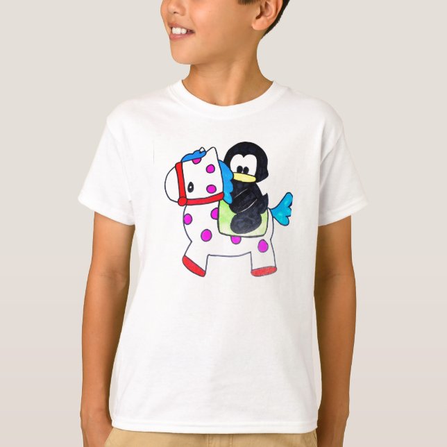 pingvin och häst tee shirt (Framsida)