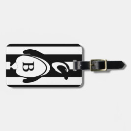 Pingvin och randar bagagebricka