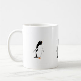 Pingvin på en mugg tillfogar namn