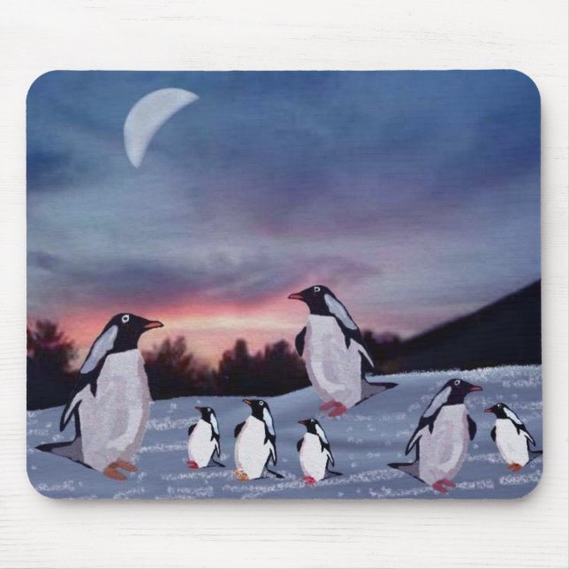 Pingvin på is Mousepad Musmatta (Framsidan)