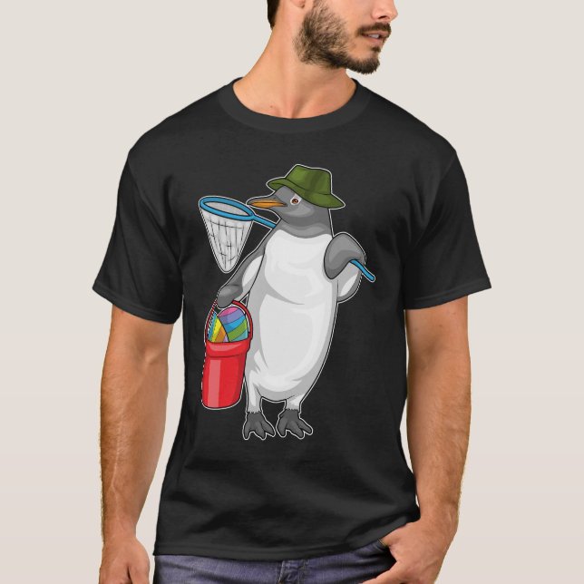 Pingvin Påsk Påsk ägg Fiske T Shirt (Framsida)