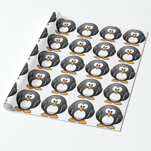 Pingvin Presentpapper (Utrullad)