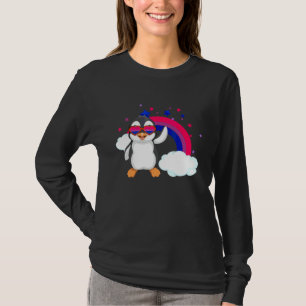 Pingvin Regnbåge Bisexuell Stolthet Bisexualitet F T Shirt