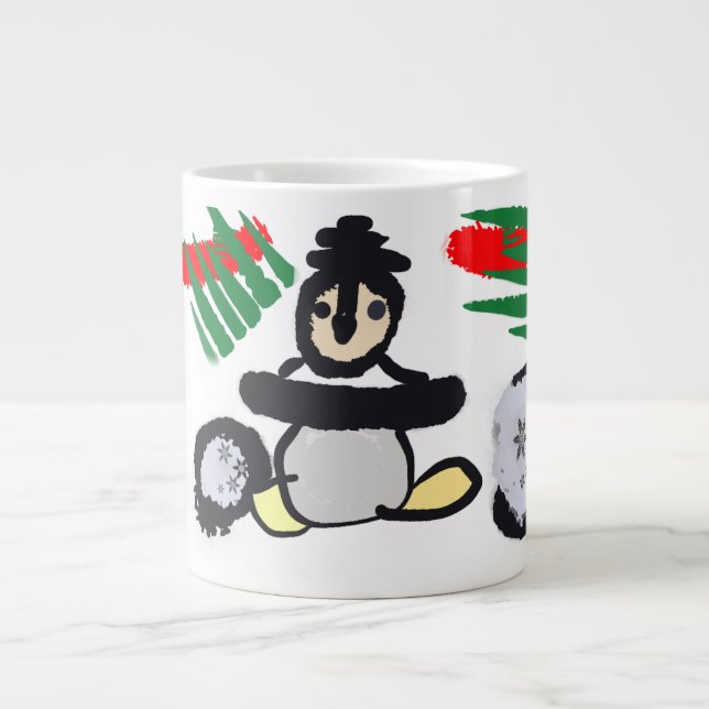 Pingvin rock jul  jumbo mugg (Framsidan)