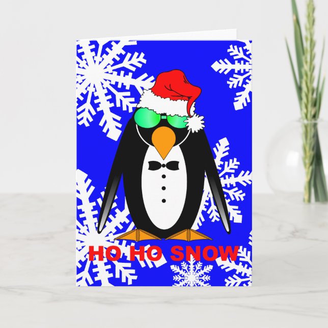 pingvin Santa Helgkort (Framsida)