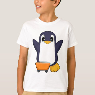 Pingvin Skater Skateboard Sport T Shirt