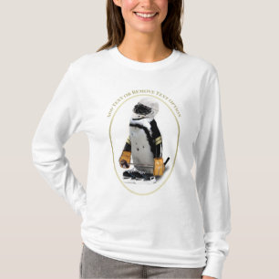 Pingvin som bär ishockeyutrustning t shirt