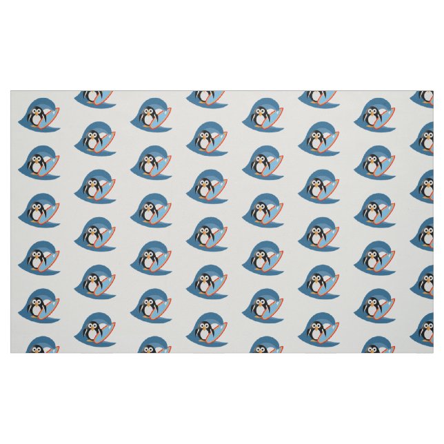 Pingvin surfare tyg (Fat Quarter)
