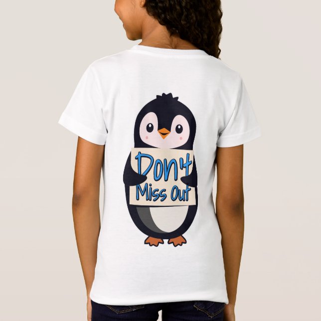 Pingvin Tecken på att inte missa T Shirt (Baksida)