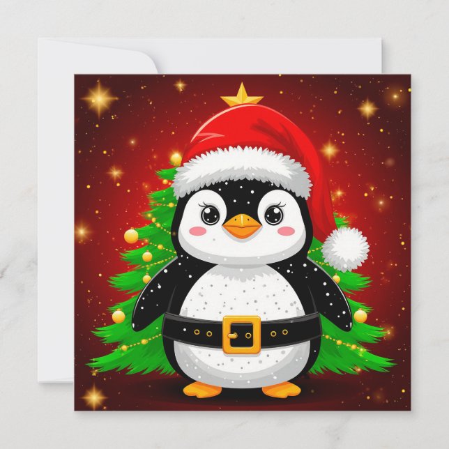 🐧 Pingvin Tomte Julgran Holiday Kul ✨ (Framsida)