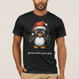 Pingvin Tomtehatt God Jul Familj Matchande T Shirt