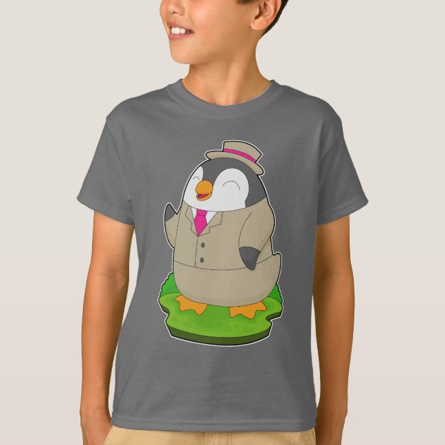 Pingvin Träning Kostym Bröllop T Shirt (Framsida)