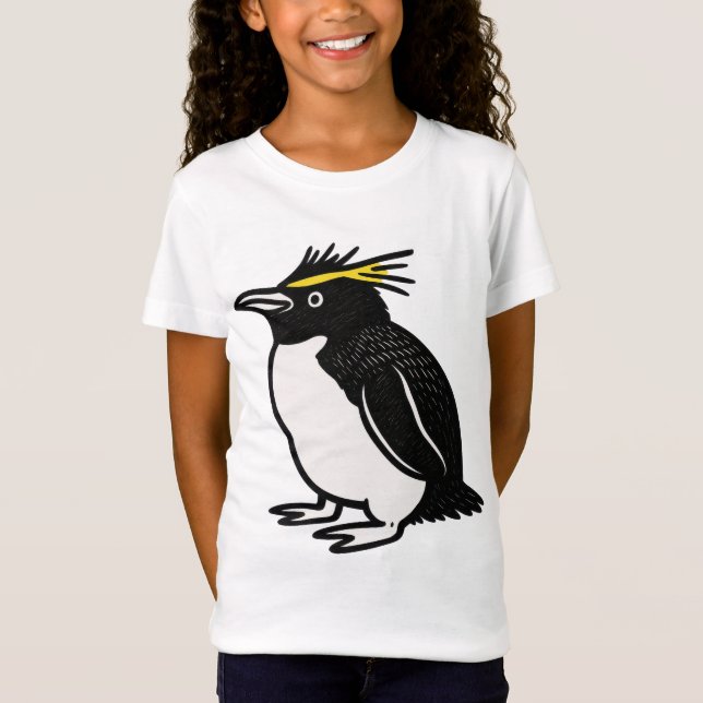 Pingvin Unisex Barntröja T Shirt (Framsida)