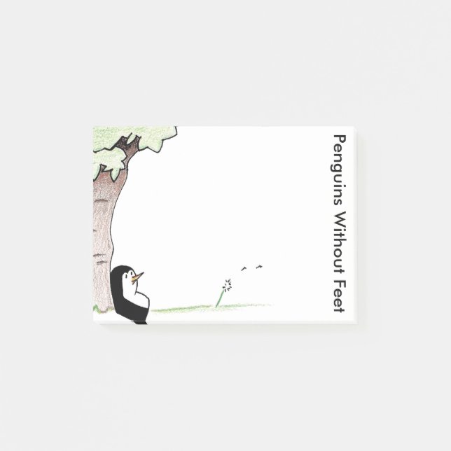 Pingvin utan fot post-it block (Framsida)