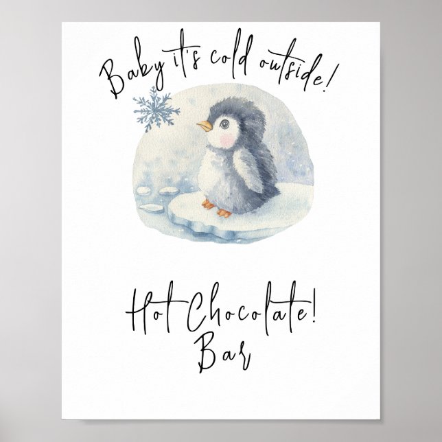 Pingvin - Varm chokladbar Poster (Framsidan)