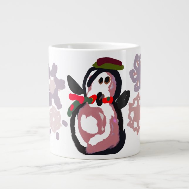 Pingvin Vinter  Jumbo Mugg (Framsidan)
