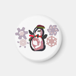 Pingvin Vinter Magnet