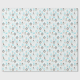 pingvin vintersnöman presentpapper