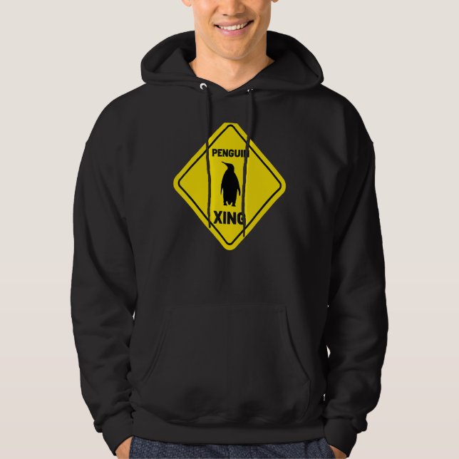 Pingvin Xing  Djur  Dam Pingvin Hoodie (Framsida)
