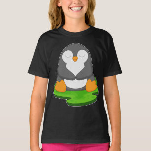 Pingvin Yoga Fitness Meditation T Shirt