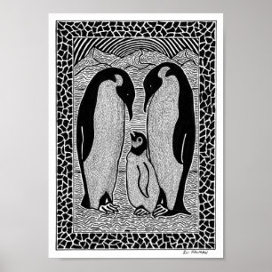 Pingvinaffisch Poster