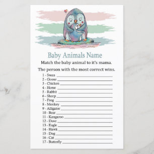 Pingvinbaby Djur Namnlek