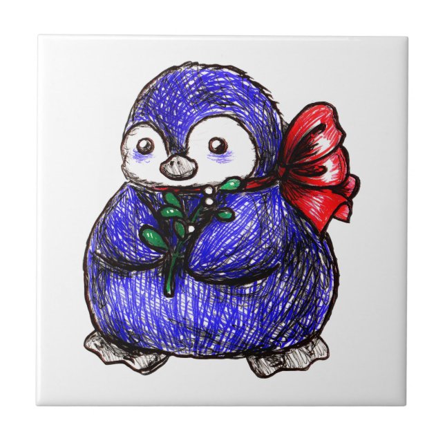 Pingvinchick Kakelplatta (Framsidan)
