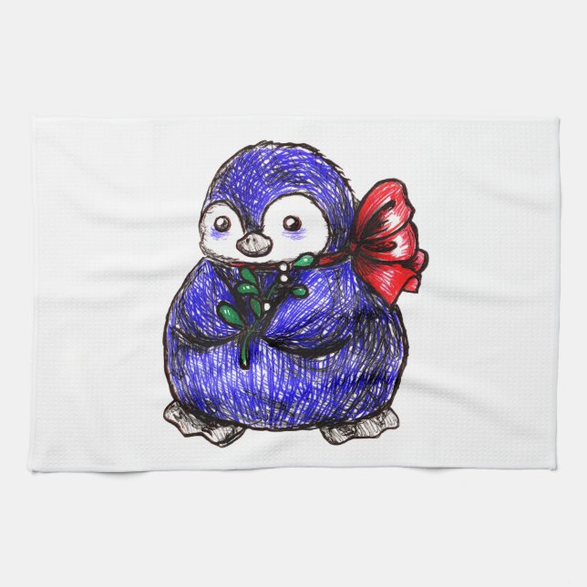 Pingvinchick Kökshandduk (Horisontell)