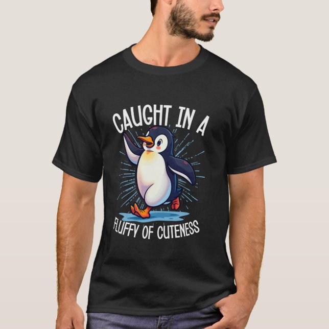 Pingvindesign för Penguin Älskare och Cute A T Shirt (Framsida)