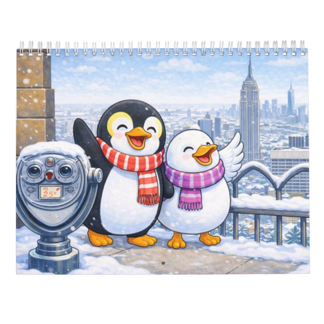 Pingvinens besök i NYC Kalender (Baksida)